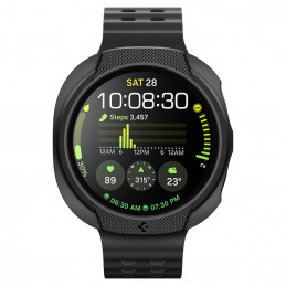 „Spigen Liquid Air“ dėklas, skirtas „Samsung Galaxy Watch 8 40mm“ – matinės juodos spalvos