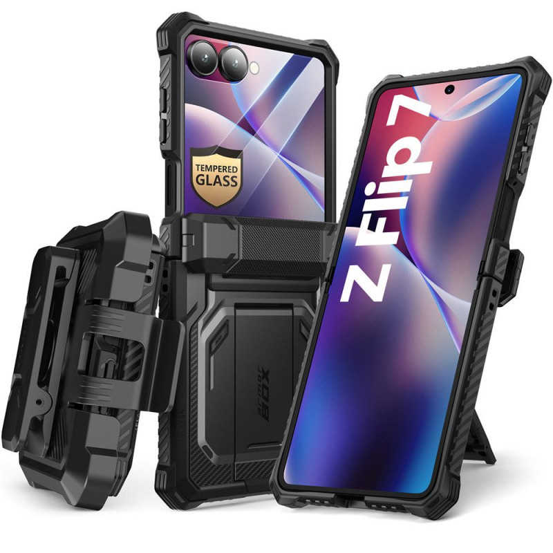 „Supcase IBLSN Armorbox“ dėklas, skirtas „Samsung Galaxy Z Flip 7“ – juodas