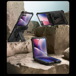 „Supcase IBLSN Armorbox“ dėklas, skirtas „Samsung Galaxy Z Flip 7“ – juodas