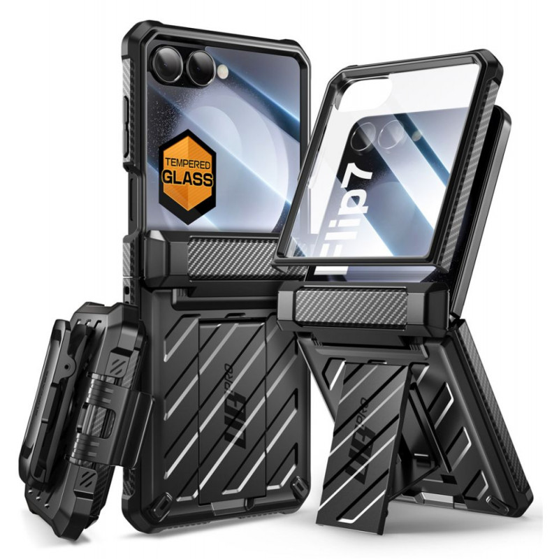 „Supcase Unicorn Beetle Pro“ dėklas, skirtas „Samsung Galaxy Z Flip 7“ – juodas