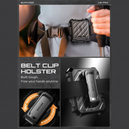 „Supcase Unicorn Beetle Pro“ dėklas, skirtas „Samsung Galaxy Z Flip 7“ – juodas