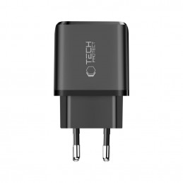 „Tech-Protect NCA20 PD 20W / QC3.0 USB-A / USB-C“ sieninis įkroviklis – juodas