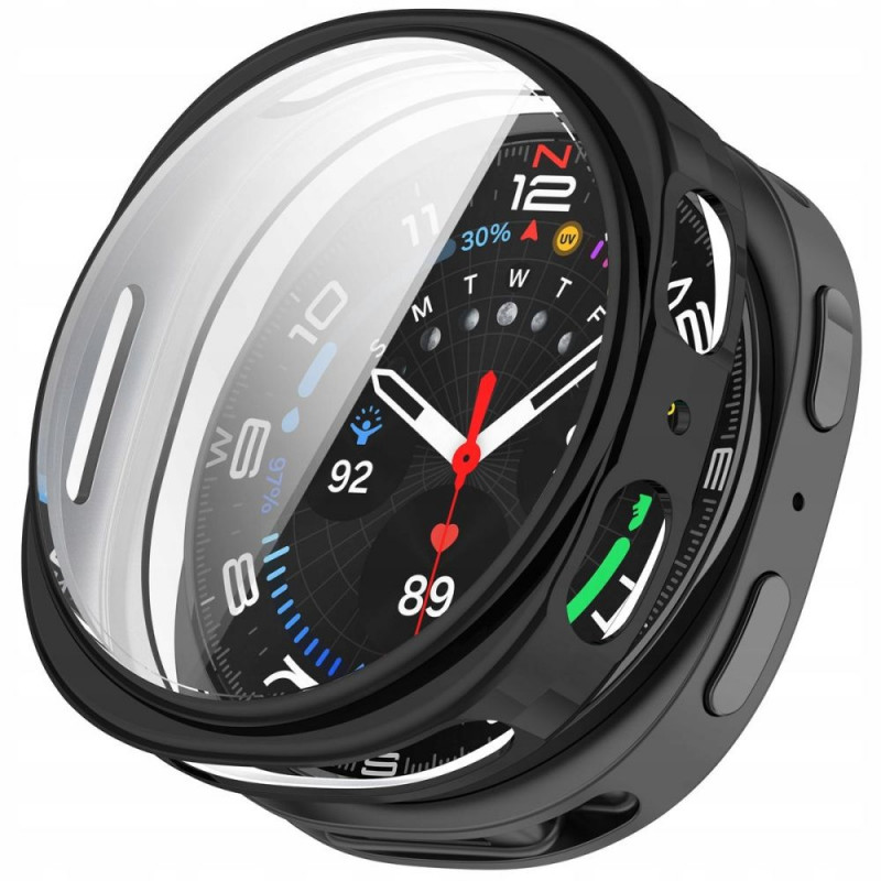 „Tech-Protect“ apsauginis dėklas, skirtas „Samsung Galaxy Watch 8“ 44 mm laikrodžiui – juodas