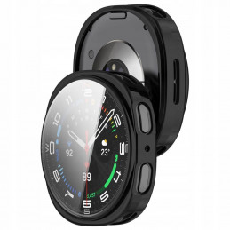 „Tech-Protect“ apsauginis dėklas, skirtas „Samsung Galaxy Watch 8“ 44 mm laikrodžiui – juodas