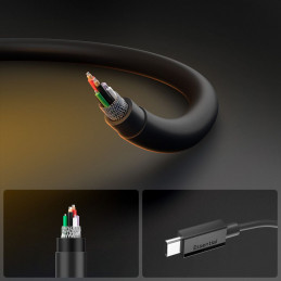 „Spigen EB6020CC“ 60 W laidas + USB-C / USB-C laidas 200 cm - juodas