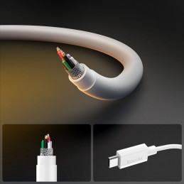 „Spigen EB6010CC“ USB-C laidas, 60 W, 100 cm, baltas