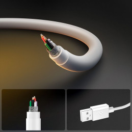 „Spigen EB6010CC“ USB-C laidas 60 W, 200 cm, baltas