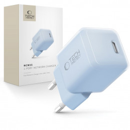 „Tech-Protect NCM25“ USB-C PD 25 W sieninis įkroviklis – mėlynas