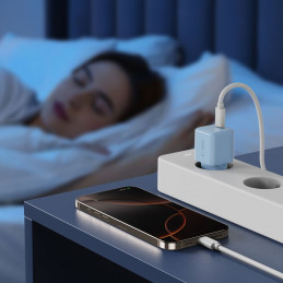 „Tech-Protect NCM25“ USB-C PD 25 W sieninis įkroviklis – mėlynas