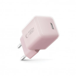 „Tech-Protect NCM25 USB-C PD 25W“ sieninis įkroviklis – rožinis