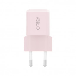 „Tech-Protect NCM25 USB-C PD 25W“ sieninis įkroviklis – rožinis