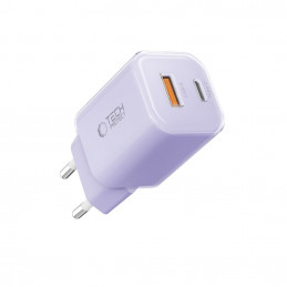 „Tech-Protect NCM33 PD 33W QC3.0 USB-C / USB-C sieninis įkroviklis – violetinis