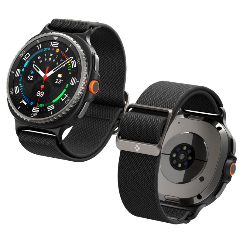 „Spigen Fit Lite“ dirželis, skirtas „Samsung Galaxy Watch 40/ 44/ 46 mm“ – juodas