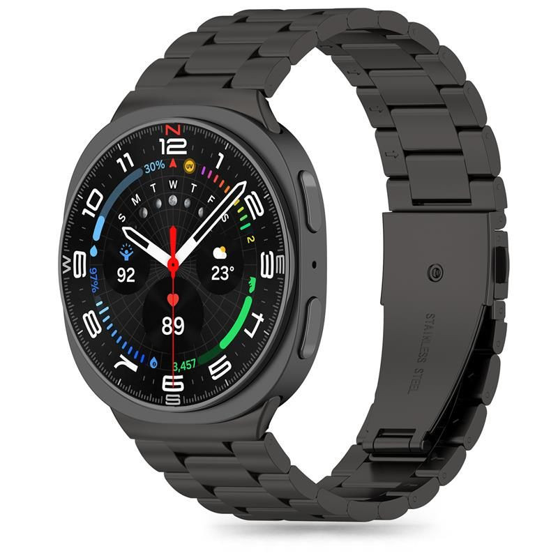 „Tech-Protect“ nerūdijančio plieno dirželis, skirtas „Samsung Galaxy Watch 40/ 44/ 46 mm“ – juodas