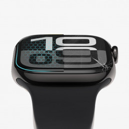 „Tech-Protect Glass Flex+“ 2 hibridinių stiklų pakuotė, skirta „Xiaomi Smart Band 10 / 10 NFC“ - juoda