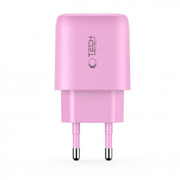 „Tech-Protect NCA20 PD 20W QC3.0 USB-A / USB-C“ sieninis įkroviklis – rožinis