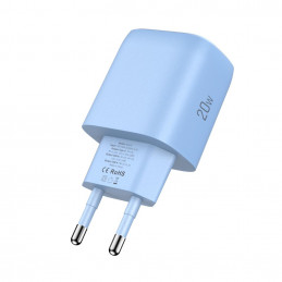 „Tech-Protect NCA20 PD 20W QC3.0 USB-A / USB-C“ sieninis įkroviklis – mėlynas