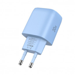 „Tech-Protect NCA30 PD 30W QC3.0 USB-A / USB-C“ sieninis įkroviklis – mėlynas
