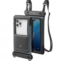 „Spigen A611P“ 2 vnt. vandeniui atsparių dėklų pakuotė – matinės juodos spalvos