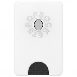 „Popsockets PopWallet+ PopGrip PW+ MS G2 MagSafe“ piniginės telefono laikiklis ir stovas, baltas ir permatomas