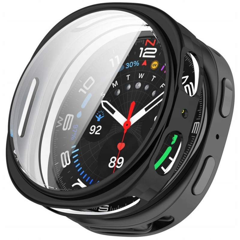 „Tech-Protect“ apsauginis dėklas, skirtas „Samsung Galaxy Watch 8 40 mm“ – juodas