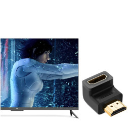 Ugreen adapteris, HDMI apatinio kampo jungtis, juoda (20109)