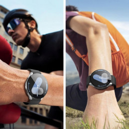 „Tech-Protect“ apsauginis dėklas, skirtas „Samsung Galaxy Watch 8 40 mm“ – skaidrus