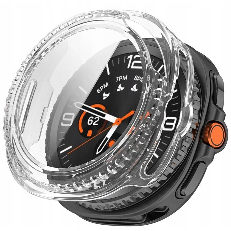 „Tech-Protect“ apsauginis dėklas, skirtas „Samsung Galaxy Watch 8“ 46 mm laikrodžiui – skaidrus