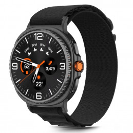 „Tech-Protect“ nailono juostelių dirželis, skirtas „Samsung Galaxy Watch 40/ 44/ 46 mm“ – juodas