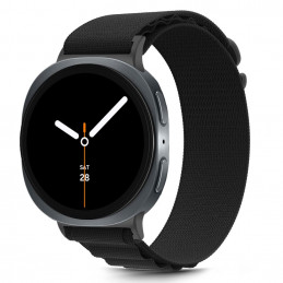 „Tech-Protect“ nailono juostelių dirželis, skirtas „Samsung Galaxy Watch 40/ 44/ 46 mm“ – juodas