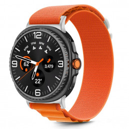 „Tech-Protect“ nailono juostelių dirželis, skirtas „Samsung Galaxy Watch 40/ 44/ 46 mm“ – oranžinis