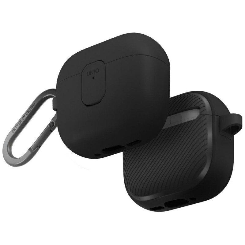 UNIQ Clyde Lock dėklas, skirtas AirPods 4 ausinėms – juodas