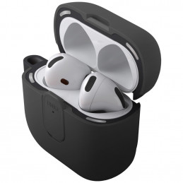 UNIQ Clyde Lock dėklas, skirtas AirPods 4 ausinėms – juodas