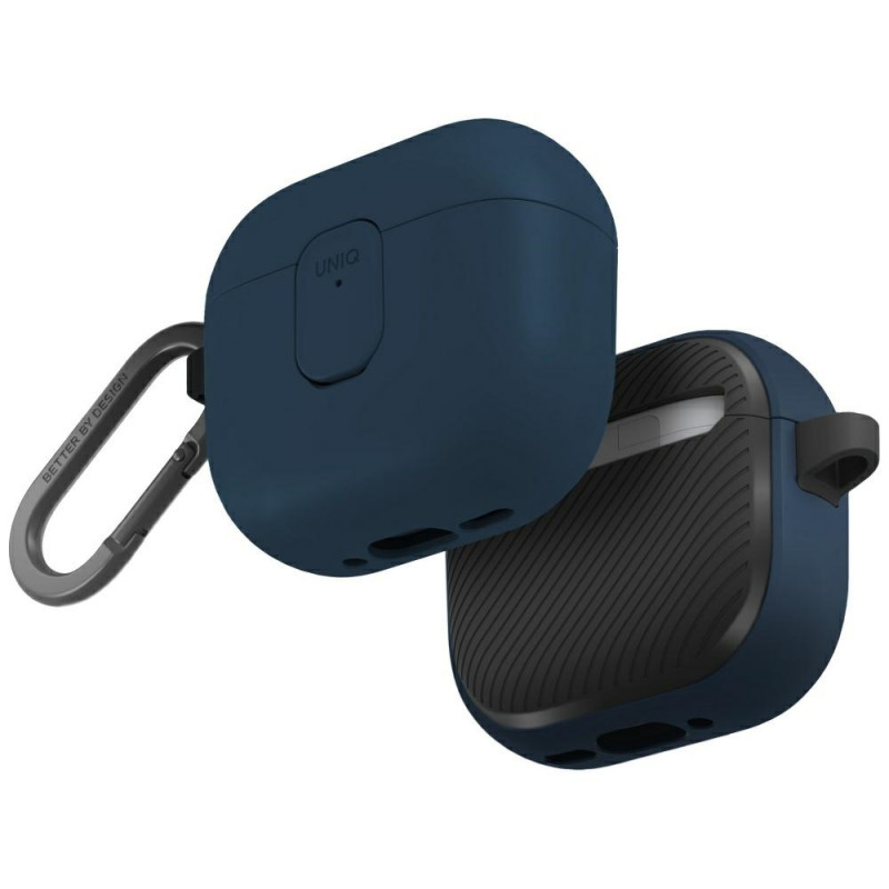 UNIQ Clyde Lock dėklas, skirtas AirPods 4 ausinėms – mėlynas