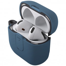 UNIQ Clyde Lock dėklas, skirtas AirPods 4 ausinėms – mėlynas
