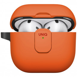 UNIQ „Clyde Lock“ dėklas, skirtas „AirPods 4“ – oranžinis