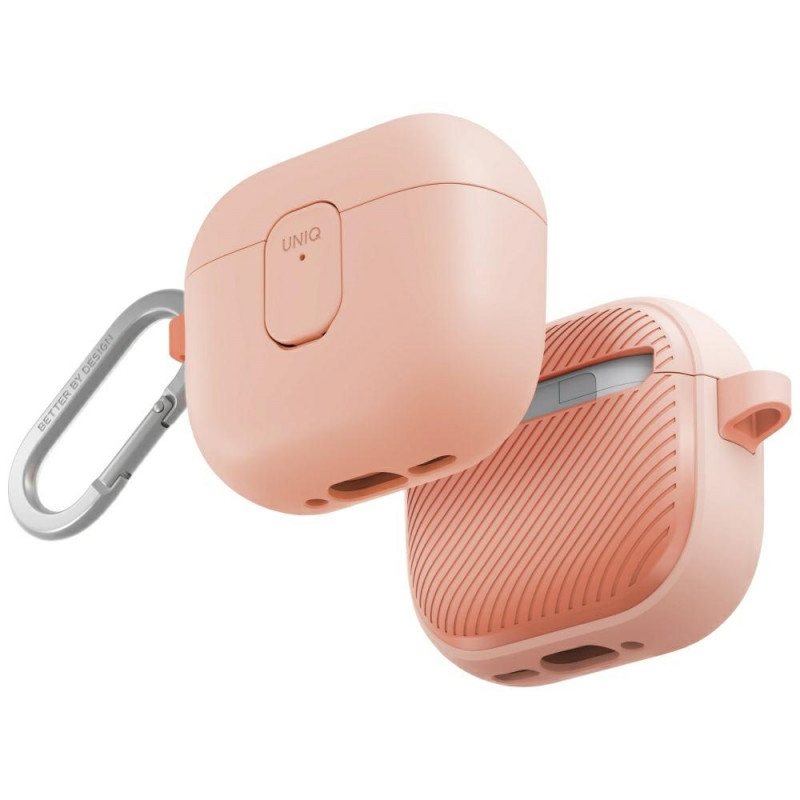 UNIQ „Clyde Lock“ dėklas, skirtas „AirPods 4“ – rožinis