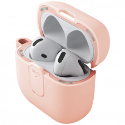 UNIQ „Clyde Lock“ dėklas, skirtas „AirPods 4“ – rožinis