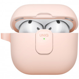 UNIQ „Clyde Lock“ dėklas, skirtas „AirPods 4“ – rožinis