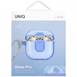 UNIQ Glase Pro dėklas, skirtas AirPods 4 ausinėms – mėlynas