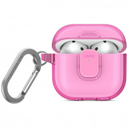 UNIQ Glase Pro dėklas, skirtas AirPods 4 ausinėms – rožinis