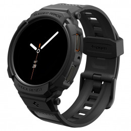 „Spigen Rugged Armor Pro“ dirželis, skirtas „Samsung Galaxy Watch 8“ (44 mm), matinės juodos spalvos