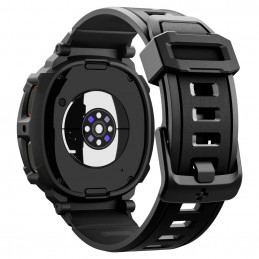 „Spigen Rugged Armor Pro“ dirželis, skirtas „Samsung Galaxy Watch 8“ (44 mm), matinės juodos spalvos