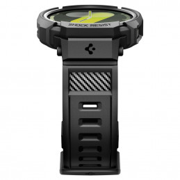 „Spigen Rugged Armor Pro“ dirželis, skirtas „Samsung Galaxy Watch 8“ (44 mm), matinės juodos spalvos
