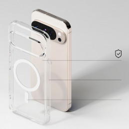 „Ringke Fusion MagSafe“ dėklas, skirtas „Google Pixel 10 Pro XL“ – skaidrus