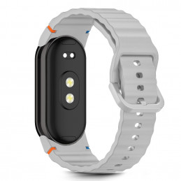 „Tech-Protect“ silikoninis sportinis dirželis, skirtas „Xiaomi Smart Band 8 / 9 / 10 / NFC“ – pilkas