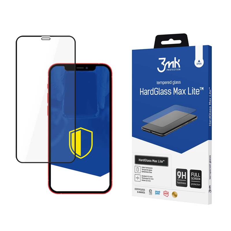 9H 3mk HardGlass Max Lite™ stiklas, skirtas iPhone 12 Pro Max