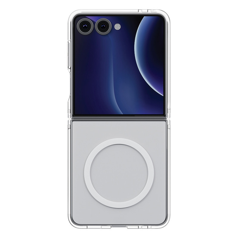 UNIQ LifePro Xtreme Magclick įkrovimo dėklas, skirtas „Samsung Galaxy Z Flip 7“ – permatomas