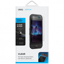 „UNIQ Optix“ skaidrus grūdintas stiklas, skirtas „Nintendo Switch 2“