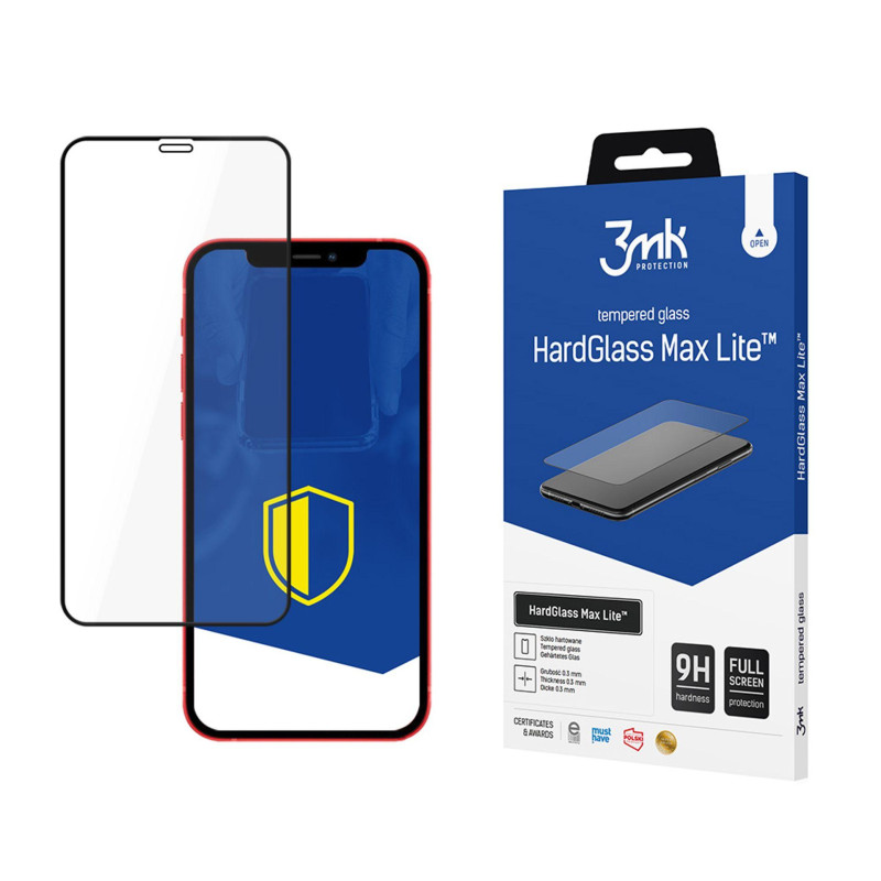 9H 3mk HardGlass Max Lite™ stiklas, skirtas iPhone 12 Mini